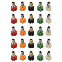 25Pcs Pressure Washer Spray Nozzles 1/4 Quick Connection Spray Tip Set (4.0 Gpm) Multiple Degrees