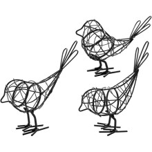 1set/3pcs Iron Hollowed Out Bird Ornaments, Garden, Gardening, and Caf É Decorations,Bird Figurines Table Decor