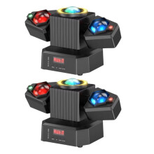 2Pcs Two-Armed Stage Light RGBW Moving DJ Light with Starry Effect for Concert Church Club Party and Wedding Shows EU