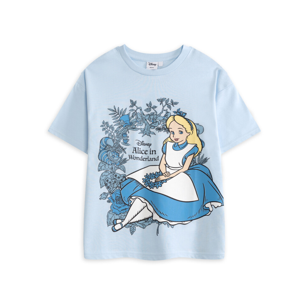 Disney (6-7 Years) Short Sleeved T-Shirt (Girls Blue)