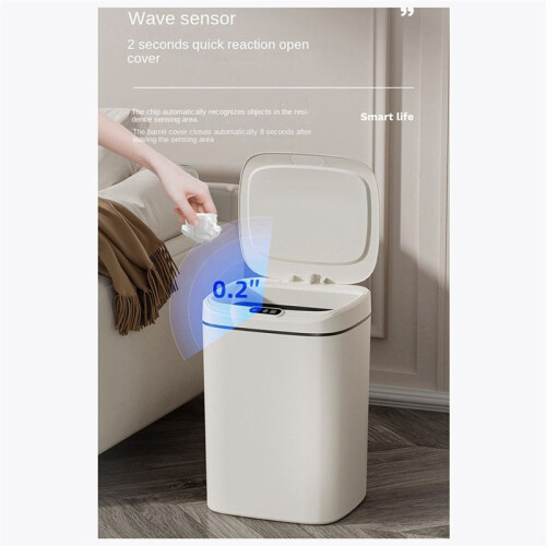 16L Automatic Intelligent Induction Trash Can Household Kitchen Multi-Functional Electric Touch Storage Bucket Practical 2
