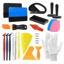 Vinyl Wrap Tool Kit for Car Window Tint Installation Micro Squeegee Corner Scraper Vinyl Cutter Profession Car Wrap Kit