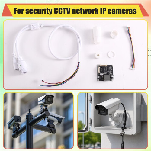 POE Module Board 48V Input Power over Ethernet 12V Output for Security CCTV Network IP Camera 8Pin with Poe Cable 2