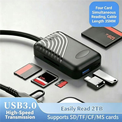 8 in 1  Card Reader USB 3.0 Type-C  Micro  TF CF MS Compact Flash Card Adapter for Laptop PC Tablet Computer 1