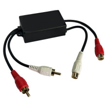 2X Cancelamento de Som RuíDo Atual Filtro de Isolamento de Solo Comum Isolador de ÁUdio Isolador Rca EstéReo