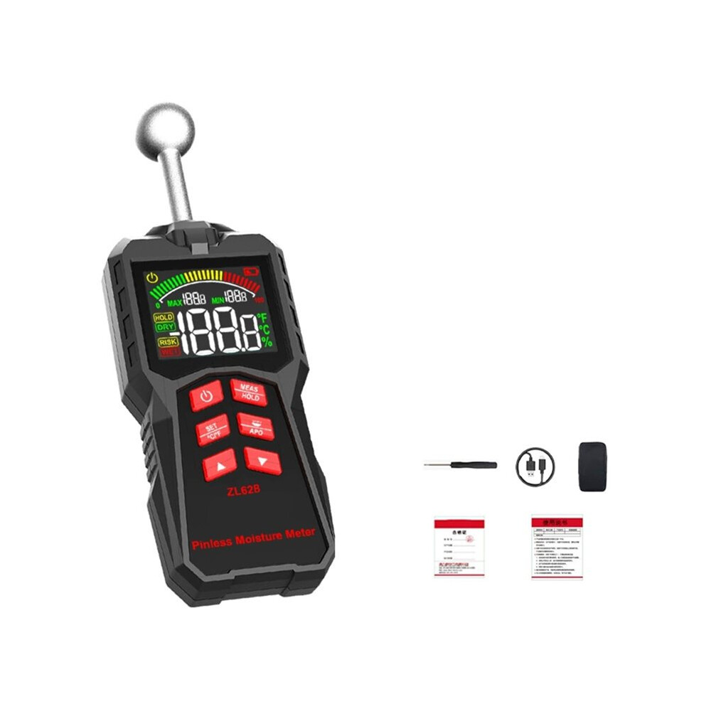 Pinless Moisture Meter Hygrometer Wood Wall Moisture Detector Digital Humidity Tester With Alarms Lcd Display 4714007169207