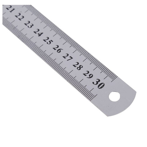 5X Stainless Steel Ruler Measure Metric Function 30cm 12Inch 2
