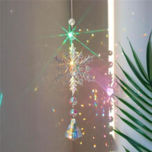 Sun Catchers Indoor Window Snowflakes Hanging Crystal Suncatcher Prism Rainbow Suncatcher Snowflake Pendant