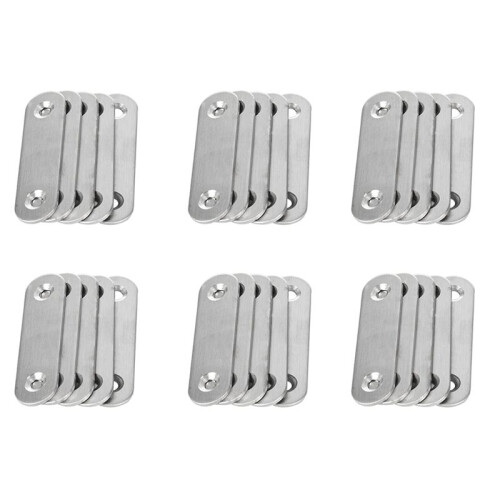 60mm x 16mm Straight Repair Joining Mending Flat Plate Bracket 30Pcs