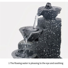 2PCS Tabletop Waterfall Decor Relaxation Meditation Desktop Fountain Landscape Ornaments