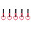 5X Heart Jdm Tsurikawa Ring for Subway Train Bus Handle Strap Charm Drift Universal 1