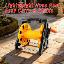 Portable Garden Hose Reel, Lightweight Water Hose Cart with Foldable Handle, Triangle Stable Base, without Hose
