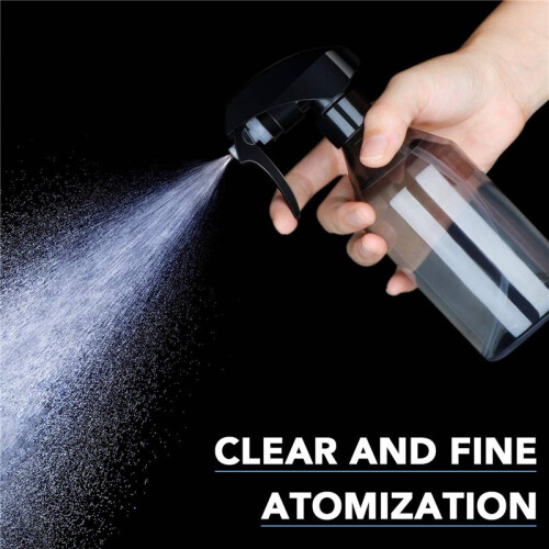 Plastic Spray Bottles for Cleaning Solutions,10OZ Reusable Empty Container with Durable Black Trigger Sprayer, 9Pack 1