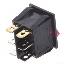 5X Red Light Illuminated 6 Pin Dual SPST /OFF Boat Rocker AC 15A/250V 20A/125V