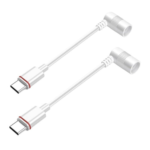 2PCS  Plug to USB-C Adapter for Ring USB C Outdoor Camera, Adapter for Ring Solar Panel and Spotlight Cam