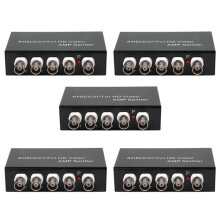 5X Signal 1 in 4 Out AHD/CVI/TVI Video Splitter HD Coaxial Camera,Black