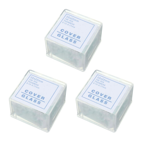 300Pcs Transparent Slides Coverslips Coverslides 22X22mm for Microscope