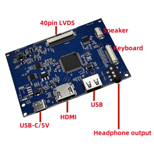 -Compatible to 40pin LVDS LED LCD Controller Board Kit DIY for 7 "8" 9 "10.1" General LVDS Panel Screen Micro-USB5V 1