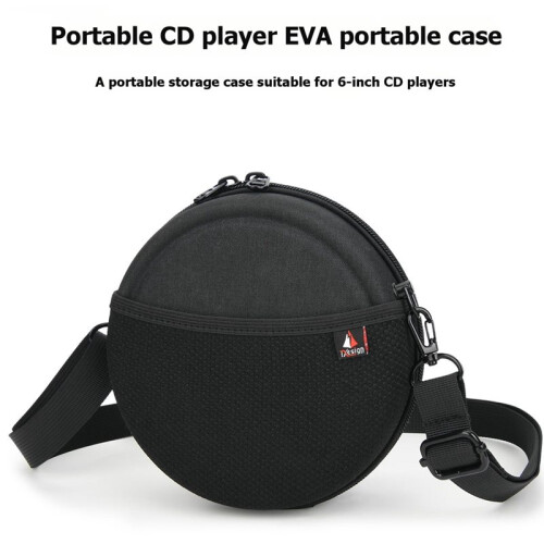 TXEsign CD Player Case 6" CD Player Storage Bag Case, with Adjustable Shoulder Strap, CD Player Storage Bag 1