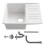 Granite Composite Single Bowl Kitchen Sink with Overflow 57x45CM 13