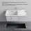 Granite Composite Single Bowl Kitchen Sink with Overflow 57x45CM 14