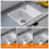 Granite Composite Single Bowl Kitchen Sink with Overflow 57x45CM 12