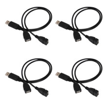 4X USB 2.0A Male auf 2 Dual USB Female Jack Y Splitter Verteiler Adapter Kabel