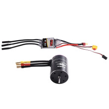 3650 5300KV High-Speed Brushless Motor and 75A Brushless ESC for Arrma Hsp Redcat Rc4wd Axial Scx10 D90