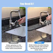 2X Sink Guard, Faucet Absorbent Mat for Kitchen, Dish Drying Mat Behind Faucet, Drying Pads for Countertop