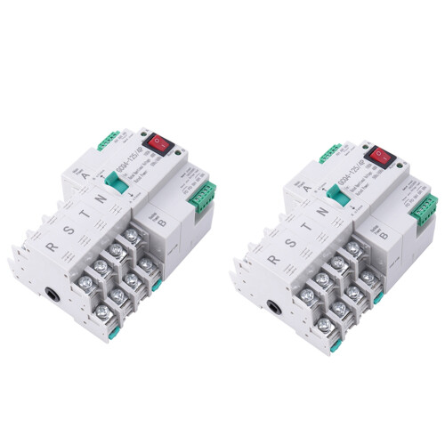 2X MCB Type Dual Power Automatic Transfer  4P 100A ATS Circuit Breaker Electrical
