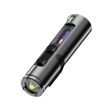Lanterna de Bolso Recarregável, Lanterna de Chaveiro com Acendedor de Fogo e Quebra-Vidros, Ideal para Camping e Uso Diário.
