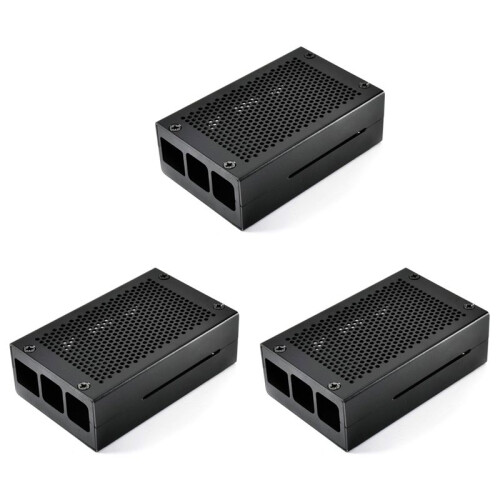 3X for Raspberry Pi 3 Model B+ Case Aluminum Case Case Compatible with Raspberry Pi 3 Model B Also(Black)