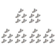 30-Pack 3-Way F-Type Coax Cable Splitter Combiner Female to 3 Female for Video VCR Antenna TV Cable Satellite,Silver