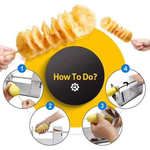 Potato Cutter Machine Spiral Cutting Machine Chips Machine Kitchen Accessories Cooking Tools Chopper Potato Slicer