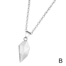 (White white chain B) Couple Necklace - Romantic Valentine Gift for Love