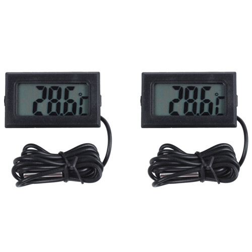 2X Digital Thermometer with LCD for Fridges Freezers