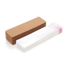 200 Pcs Bookmark Holder Set Bookmark Sleeves Transparent Self Adhesive Bag DIY Blank Bookmark Cover