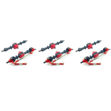 3X RC Car Front & Rear Complete Axle for MN D90 D91 D96 D99S MN90 MN96 MN99 MN99S 1/12 RC Car Upgrade Parts,Black