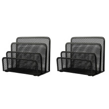 2X Desk Mail Organizer Small File Holders Letter Organizer Document/Filing/Folders/Paper Organizer for Desktop
