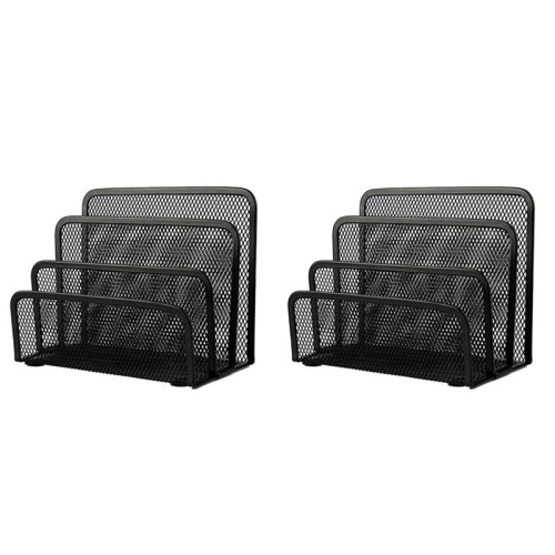 2X Desk Mail Organizer Small File Holders Letter Organizer Document/Filing/Folders/Paper Organizer for Desktop