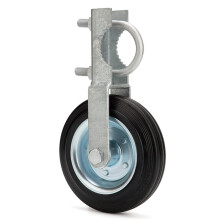 Wheel Kit for Supporting Swing Metal Tube Gate 1-5/8"-2" Frames, 6" Heavy Duty Farm Wheel for Chain Link Fence