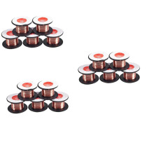 15 Pcs 0.1mm Diameter Copper Soldering Solder Enamelled Reel Wire