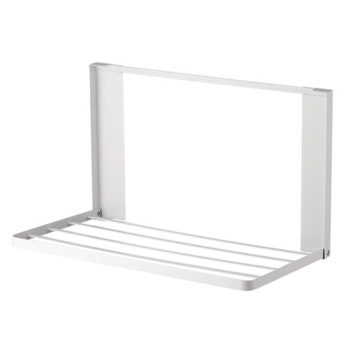 Space-Saving Magnetic Shelf Foldable Laundry Room Organizer Magnetic Folding Storage Rack for Washing Machine White