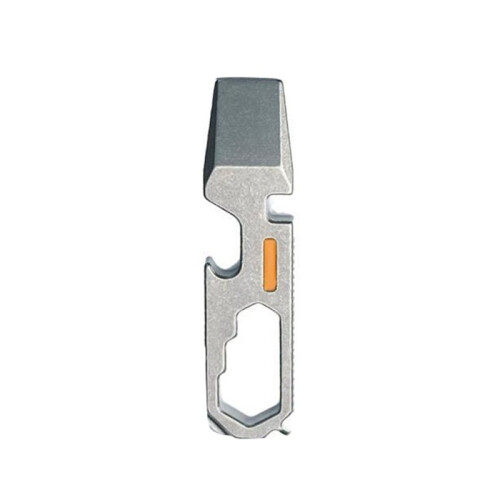 1pc  Multi Functional Tool Keychain - Titanium, Compact Outdoor Gear