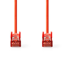 Câble réseau CAT6 | RJ45 mâle | RJ45 mâle | S/FTP | 1.00 m | Rond | LSZH | Rouge | Etiquette