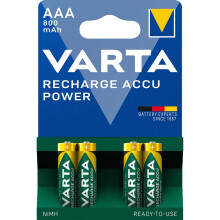 Oplaadbare Ni-MH-batterijen AAA | 1,2 V gelijkstroom | 800 mAh | Voorgeladen | 4-Blisterkaarten