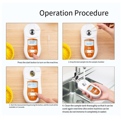 Digital Refractometer 0-32% Brix Meter Honey Sugar Concentration Detector Optical Instrument for Fruit Juice 2