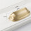 Gold Shell Shape Brass Handle for Kitchen and Bathroom Cabinets, 128mm 6