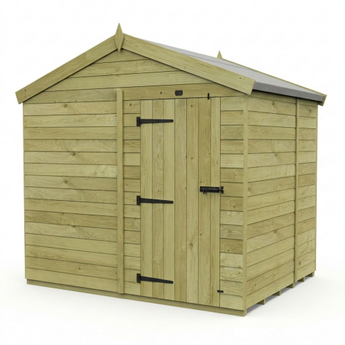 7 x 8 Apex Shed Tanalised (Single Door, No Windows) 1