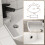 Corner Basin Ceramic Cloakroom Sink Small Bathroom Wall Hung Space Saving 46x33cm 13